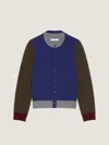 Givenchy Cardigan In Wool Knit With Color Block In Multi