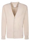 Givenchy V-neck Ivory Cardigan In Neutral