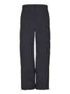 Givenchy Black Arched Cargo Pants With Logo Embroidery In Cotton Man In Black