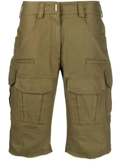 Givenchy Cargo Bermuda Shorts In Green