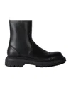 Givenchy Cargo Biker Boots In Leather In Black