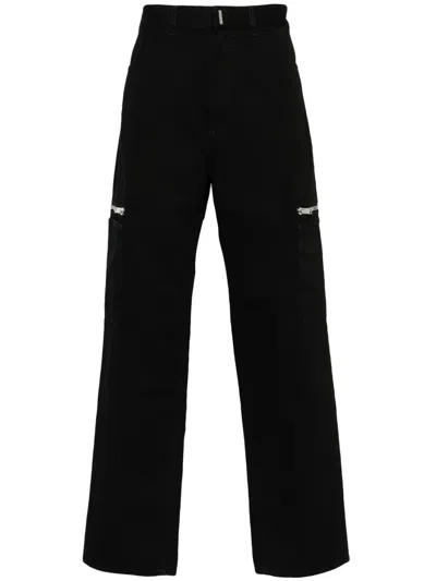 Givenchy Cargo Denim Trousers In 黑色