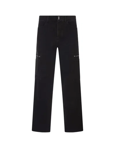 Givenchy Cargo Jeans In Black Denim