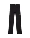 Givenchy Black Cargo Denim Jeans With 4g Print In Black