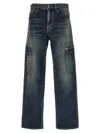 Givenchy Blue Cargo Jeans In Medium Blue
