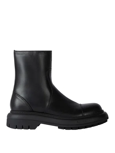 Givenchy Cargo Leather Biker Boots In Black