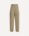 Givenchy Womens Beige Cocoon Straight-leg Cotton-wool Blend Trousers In Neutral
