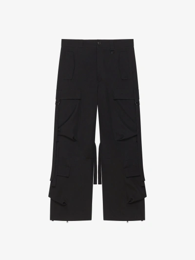 Givenchy Cargo Pants In Wool In Black