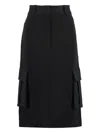 Givenchy Technical Fabric Mini Skirt With Dual Back Pockets In Black