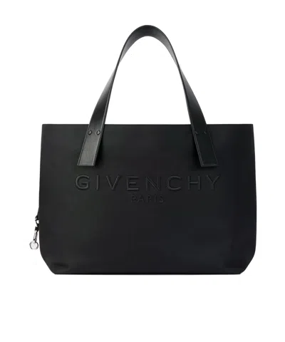 Givenchy Cargo Tote Bag In Canvas In Black