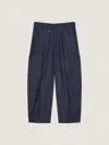 Givenchy Cargo Trousers In Herringbone Denim In Blue