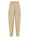 Givenchy Womens Beige Cocoon Straight-leg Cotton-wool Blend Trousers In Brown