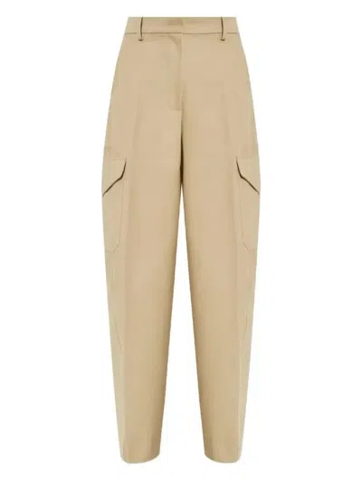 Givenchy Tapered Cargo Trousers In Brown