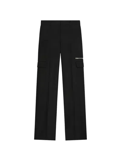 Givenchy Cargo-pockets Tailored Trousers In Black