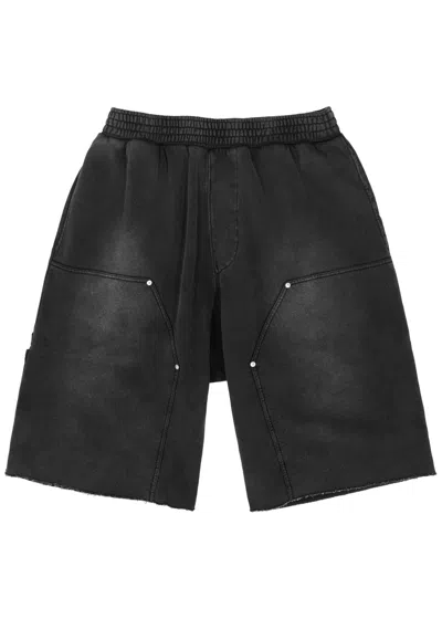 Givenchy Carpenter Faded Cotton Shorts In Black