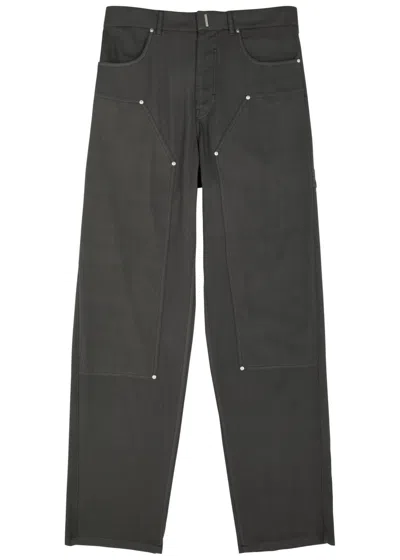 Givenchy Carpenter Stretch-wool Trousers In Grey