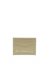Givenchy 4g Leather Cardholder In Light Brown