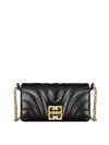 Givenchy 4g Liquid Chain Wallet In Quilted Leather In Black