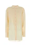 Givenchy Cream Silk Blend Oversize Shirt In Yellow