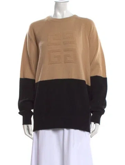 Pre-owned Givenchy Cashmere Colorblock Pattern Sweater In Neutral