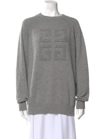Pre-owned Givenchy Cashmere Crew Neck Sweater In Gray