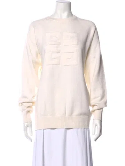 Pre-owned Givenchy Cashmere Crew Neck Sweater In Neutral