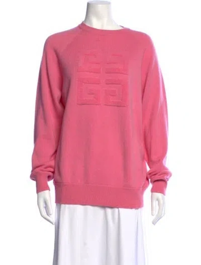Pre-owned Givenchy Cashmere Crew Neck Sweater In Pink