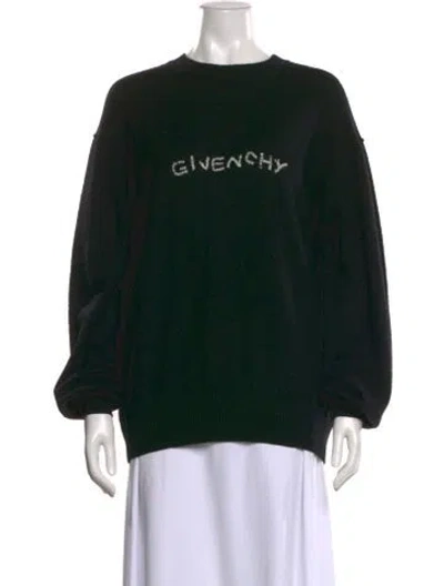 Pre-owned Givenchy Cashmere Graphic Print Sweater In Black
