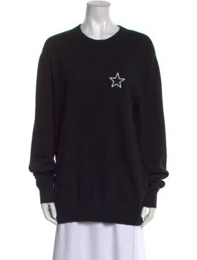 Pre-owned Givenchy Cashmere Graphic Print Sweater In Black