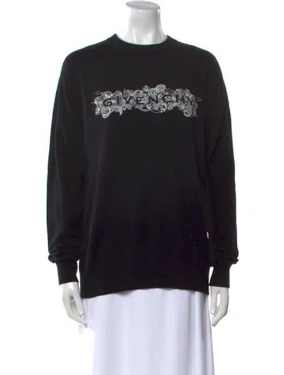 Pre-owned Givenchy Cashmere Graphic Print Sweatshirt In Black