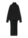 Givenchy High-low Turtleneck Wool-blend Sweater In Grey