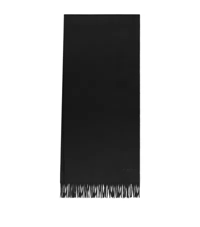 Givenchy Cashmere Logo Scarf In Black