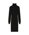 Givenchy Wool-blend Turtleneck Midi Dress In Black