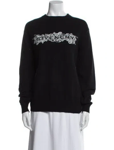Pre-owned Givenchy Cashmere Mock Neck Sweater In Black