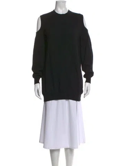 Pre-owned Givenchy Cashmere Mock Neck Sweater In Black