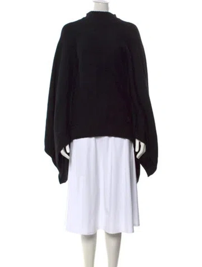 Pre-owned Givenchy Cashmere Mock Neck Sweater In Black