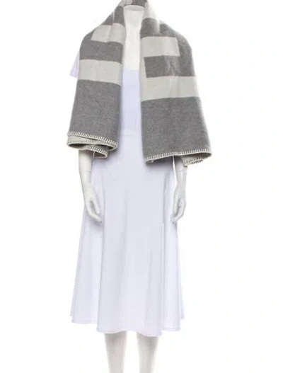 Pre-owned Givenchy Cashmere Printed Scarf In Gray