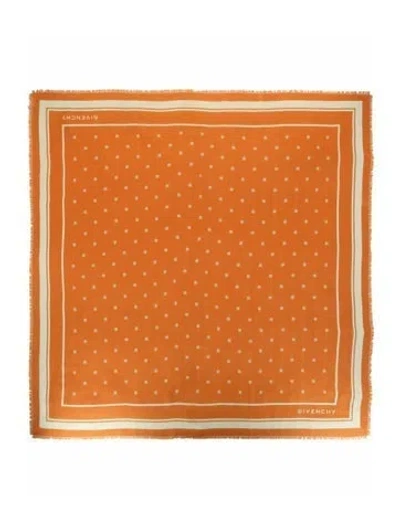 Pre-owned Givenchy Cashmere Shawl W/ Tags In Orange