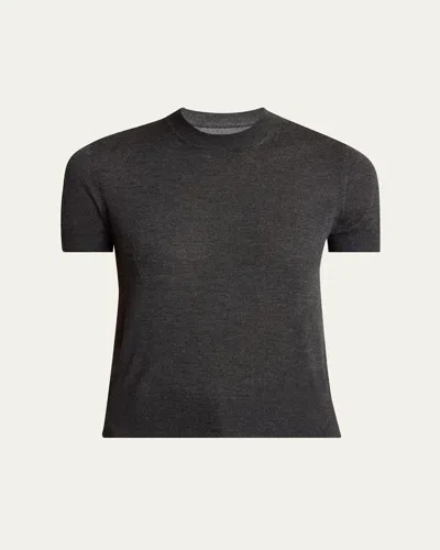 GIVENCHY CASHMERE SHORT-SLEEVE CREWNECK SWEATER