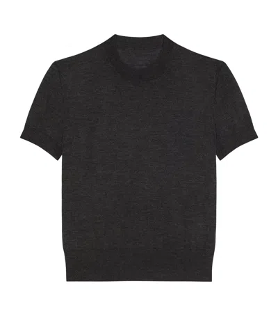 Givenchy Cashmere Short-sleeve Sweater In Gray