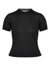 Givenchy Fitted Crew Neck Short Sleeve Knitwear In Black