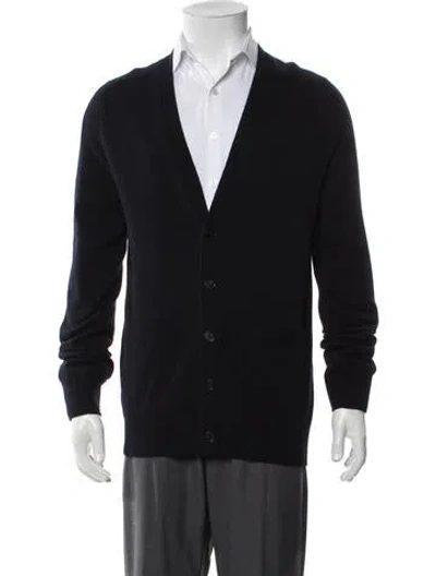 Pre-owned Givenchy Cashmere V-neck Cardigan In Black