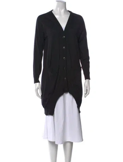 Pre-owned Givenchy Cashmere V-neck Sweater In Black