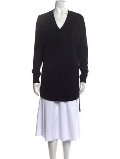 Pre-owned Givenchy Cashmere V-neck Sweater In Black
