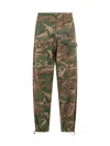 Givenchy Pantaloni Camouflage In Green