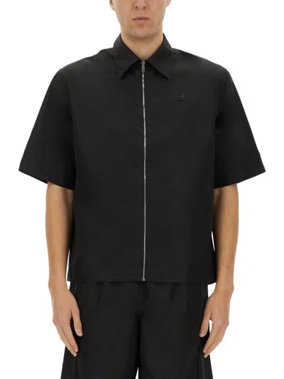 Givenchy Men Casual Shirt With Zipper In Black