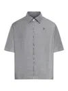 Givenchy From The Parade Wool Zip-up Shirt With 4g Detail In Black White