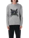 Givenchy Sweater In Wool And Mohair With Cat Jacquard