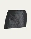 Givenchy Mini Asymmetric Skirt In Cat Jacquard In Black
