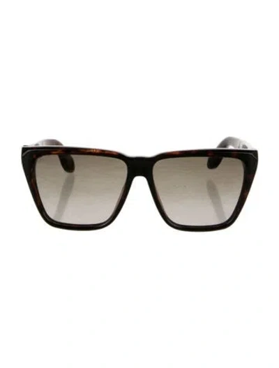 Pre-owned Givenchy Cat-eye Gradient Sunglasses In Black/brown